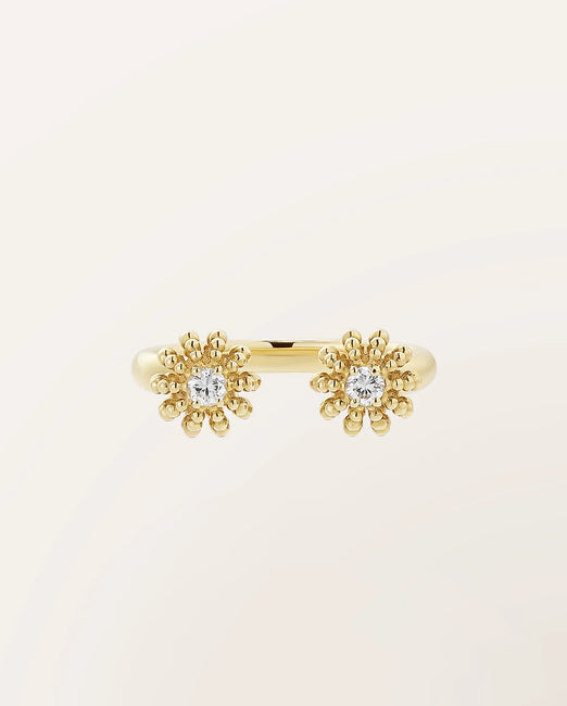 Bague Duo minis Oursins or jaune