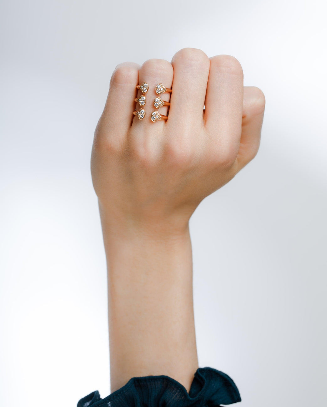 Bague trois anneaux Ocean Beauty grand modèle - Barth Monte-Carlo