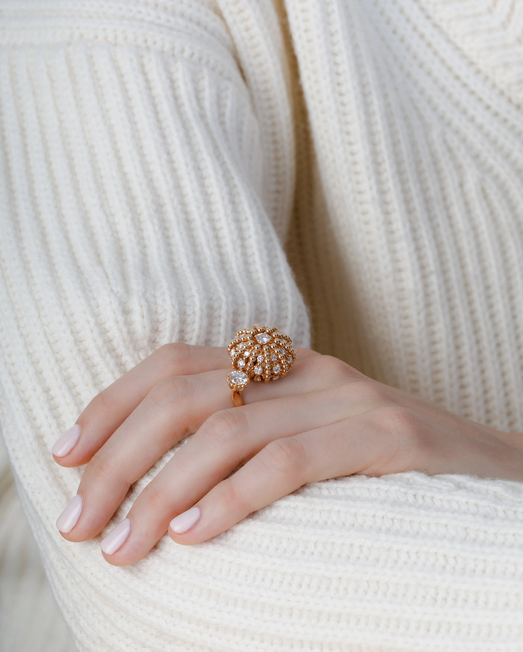 Bague Duo Oursin grand modèle