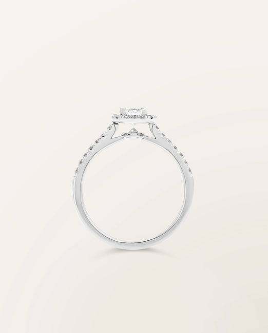 Bague Étincelle taille émeraude 0,50 ct