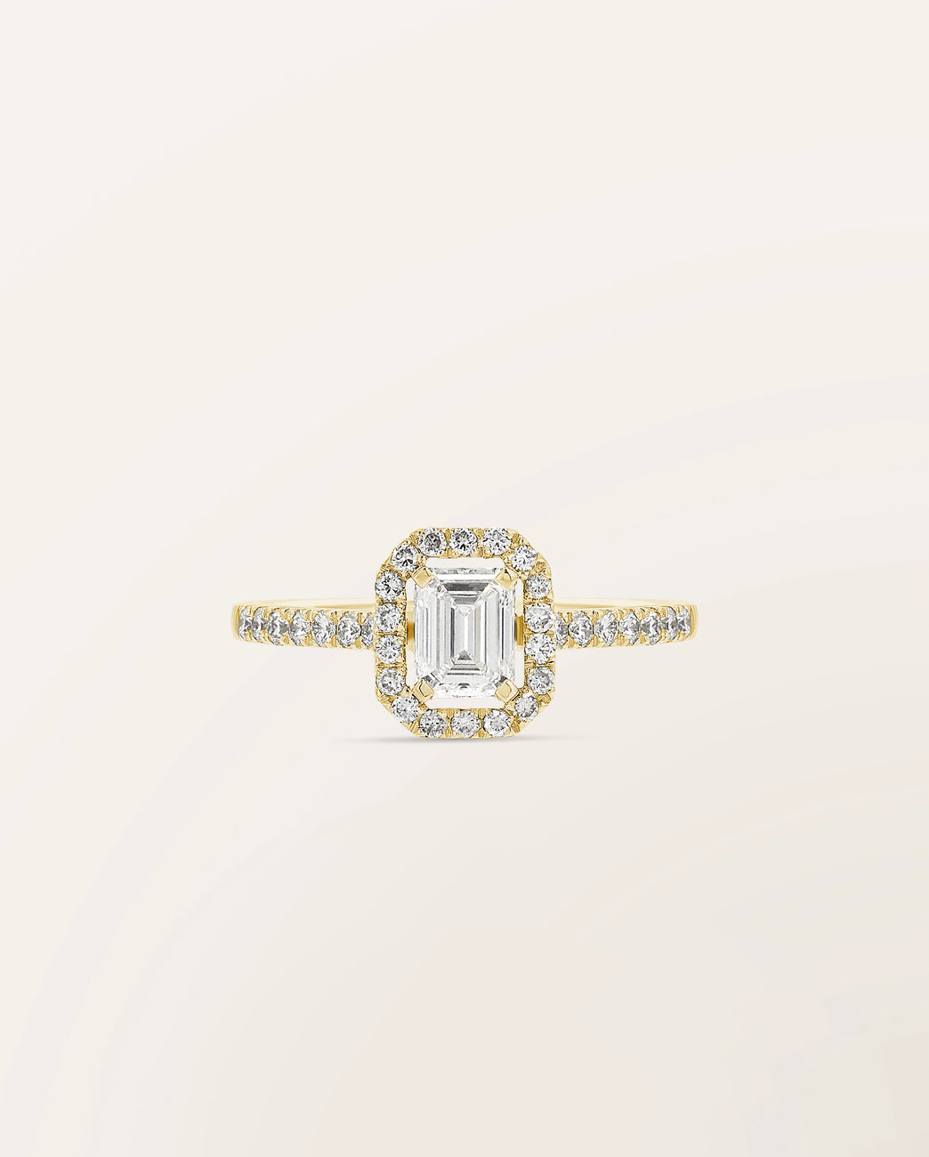 Bague Étincelle taille émeraude 0,50 ct