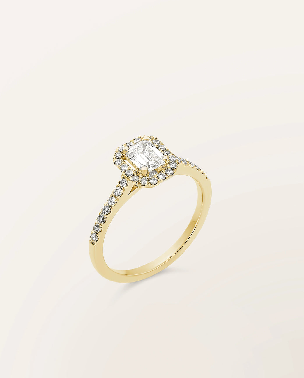 Bague Étincelle taille émeraude 0,50 ct