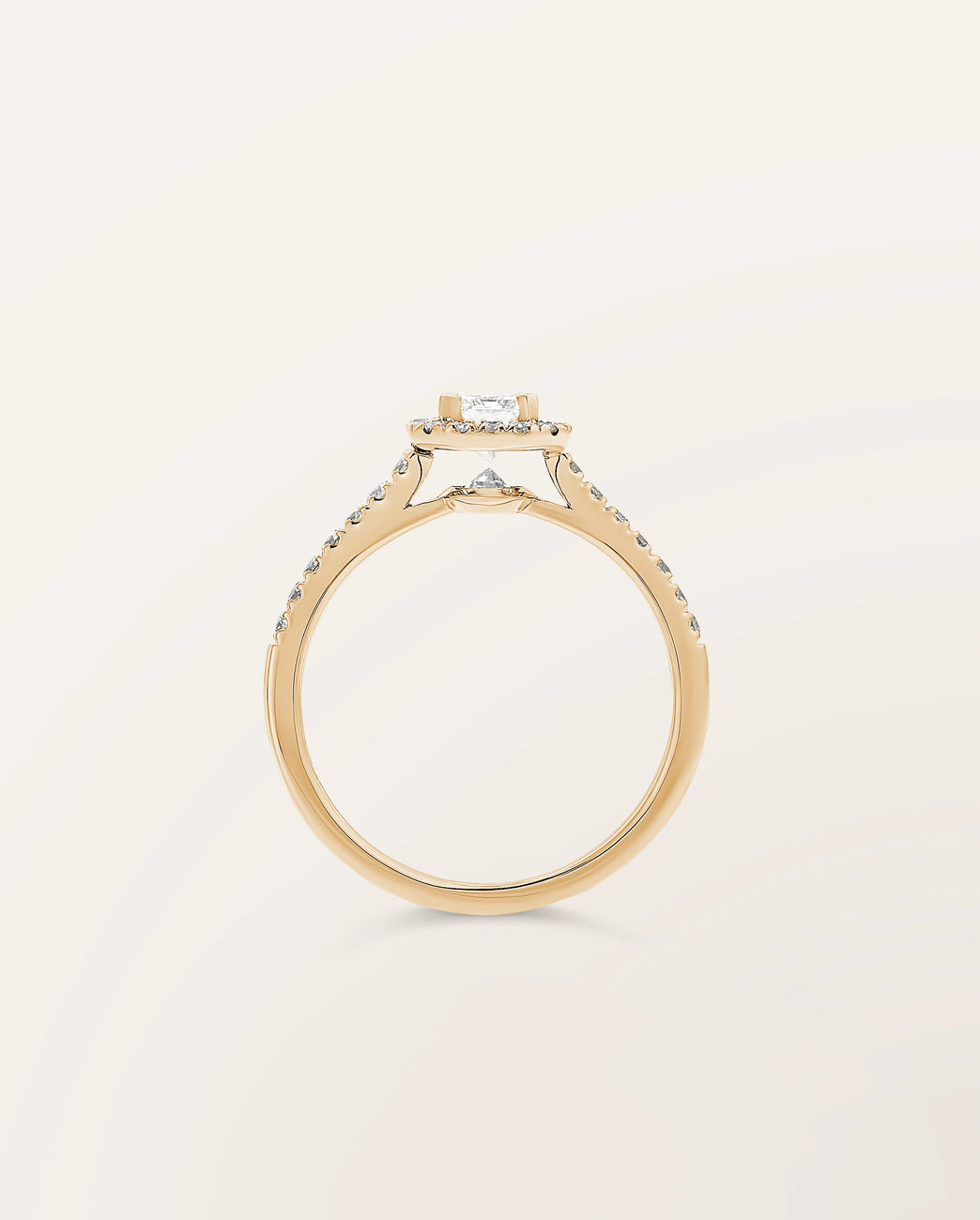 Bague Étincelle taille émeraude 0,50 ct