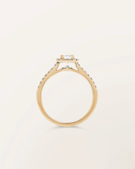 Bague Étincelle taille émeraude 0,50 ct