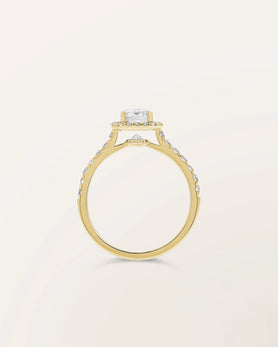 Bague Étincelle 1 ct taille émeraude