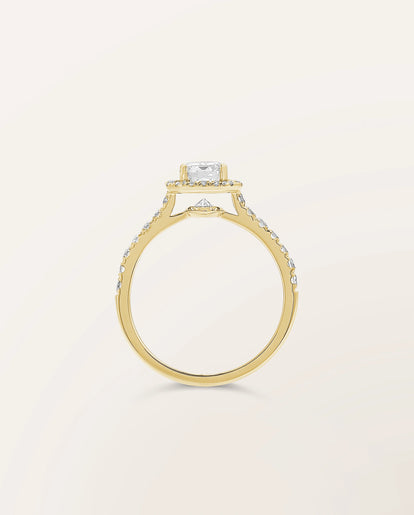 Bague Étincelle 1 ct taille émeraude