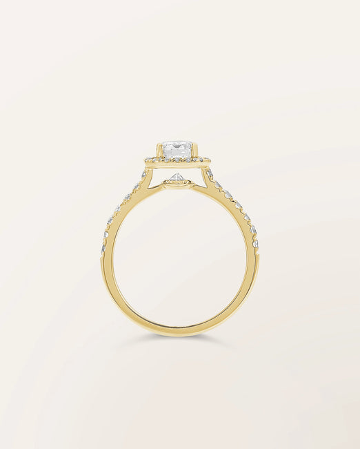 Bague Étincelle 1 ct taille émeraude