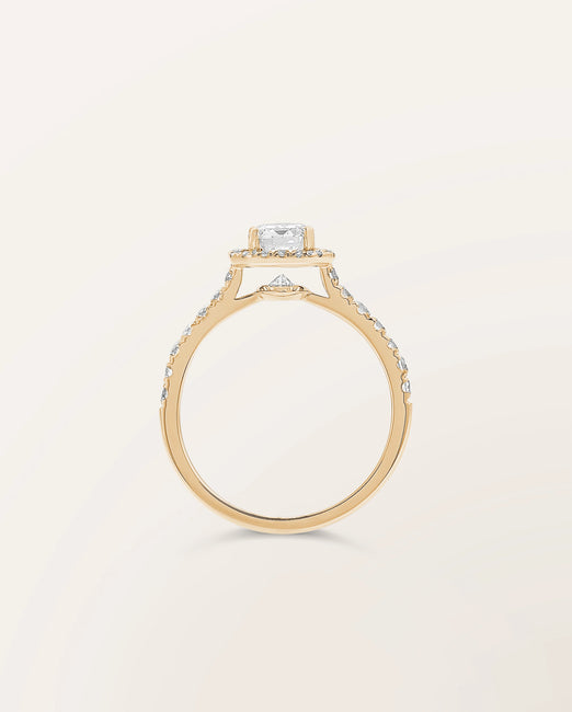 Bague Étincelle 1 ct taille émeraude
