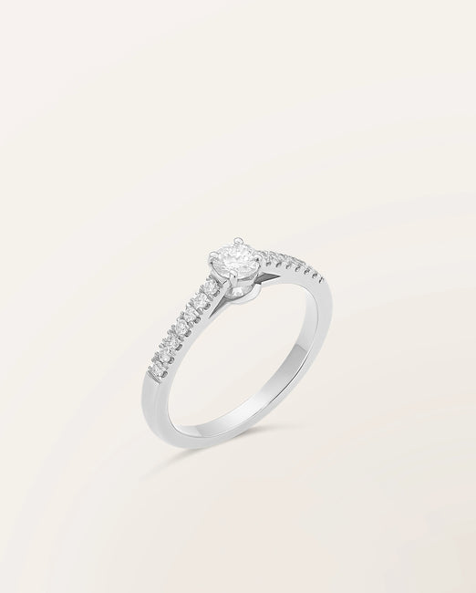 Bague The One 0,30 ct monture pavée