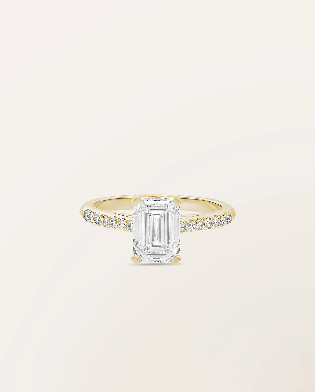 Bague The One, diamant taille Émeraude de 2 carats