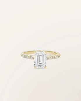 Bague The One, diamant taille Émeraude de 2 carats