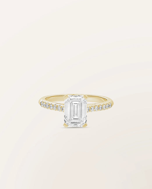 Bague The One, diamant taille Émeraude de 2 carats