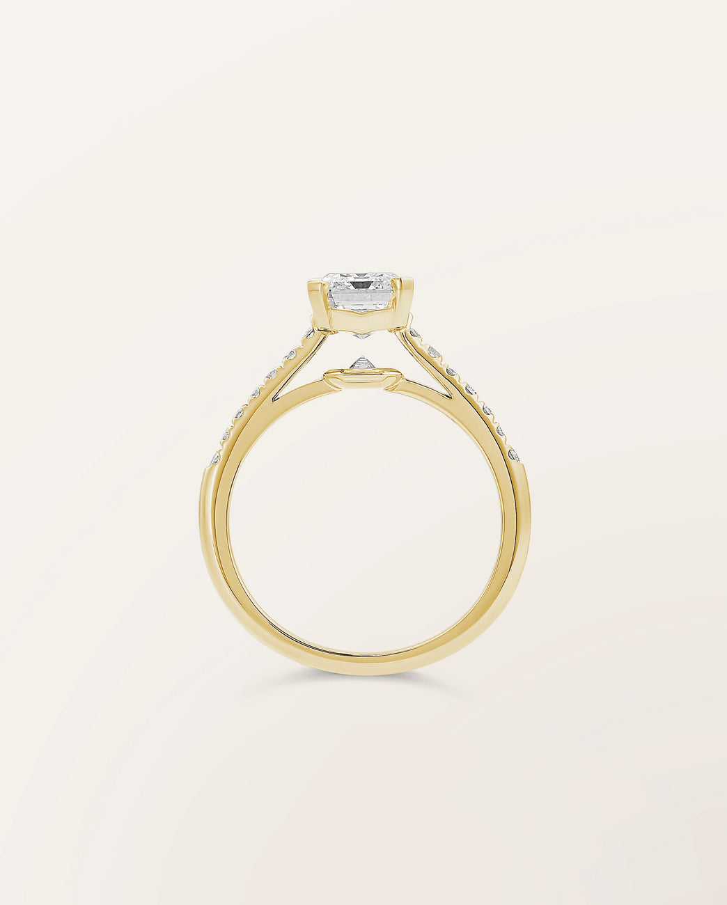 Bague The One, diamant taille Émeraude de 2 carats
