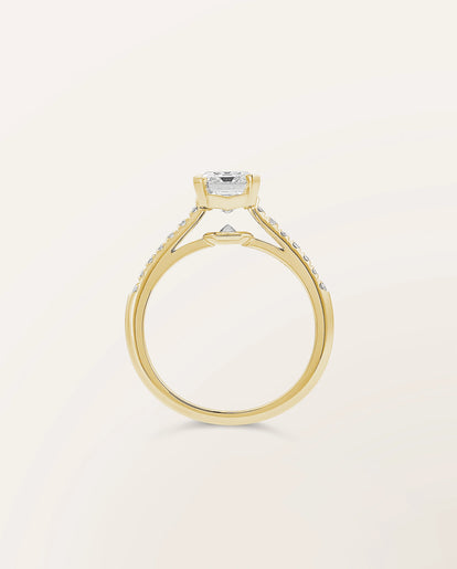 Bague The One, diamant taille Émeraude de 2 carats