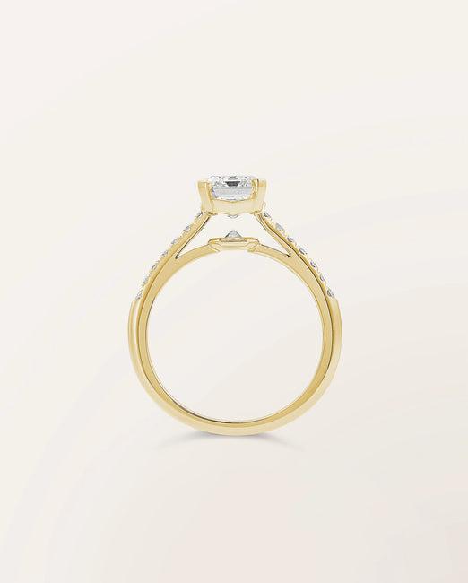 Bague The One, diamant taille Émeraude de 2 carats