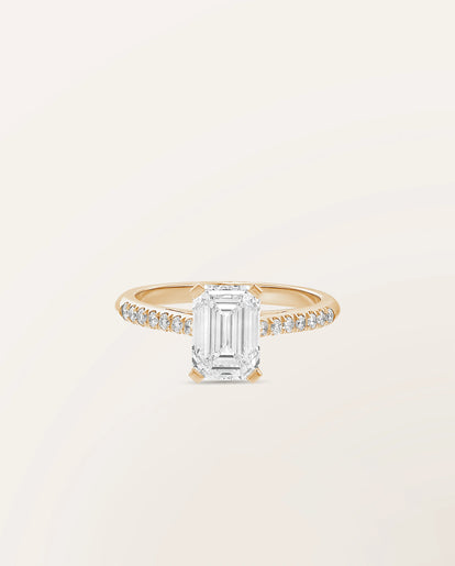 Bague The One, diamant taille Émeraude de 2 carats