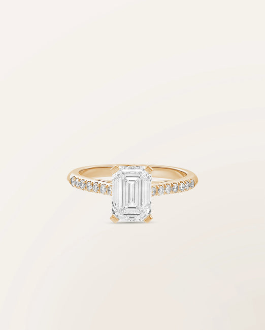 Bague The One, diamant taille Émeraude de 2 carats