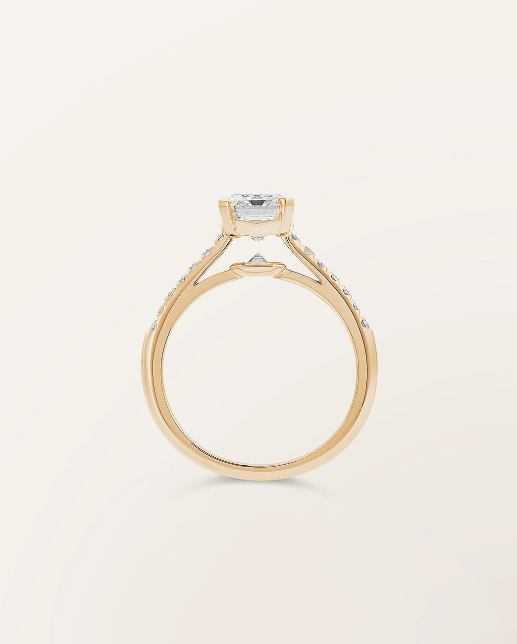 Bague The One, diamant taille Émeraude de 2 carats