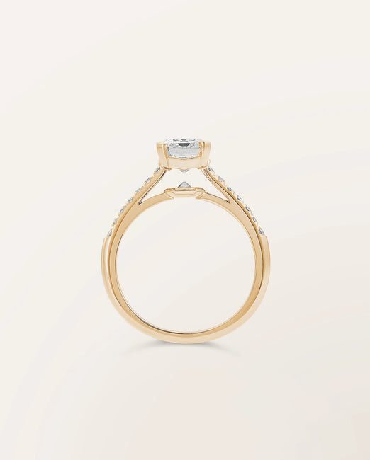 Bague The One, diamant taille Émeraude de 2 carats
