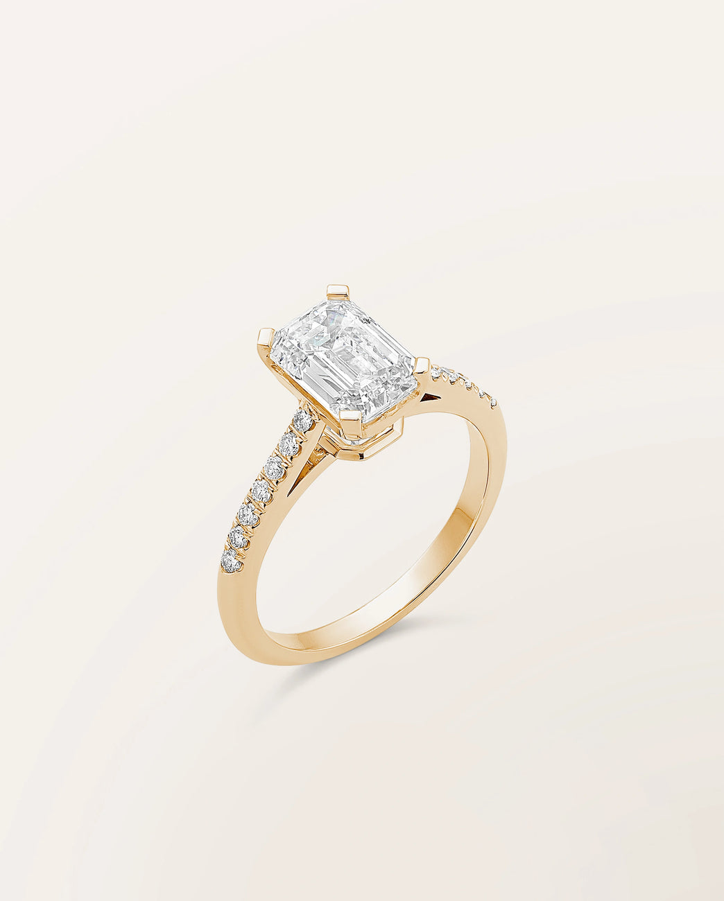Bague The One, diamant taille Émeraude de 2 carats