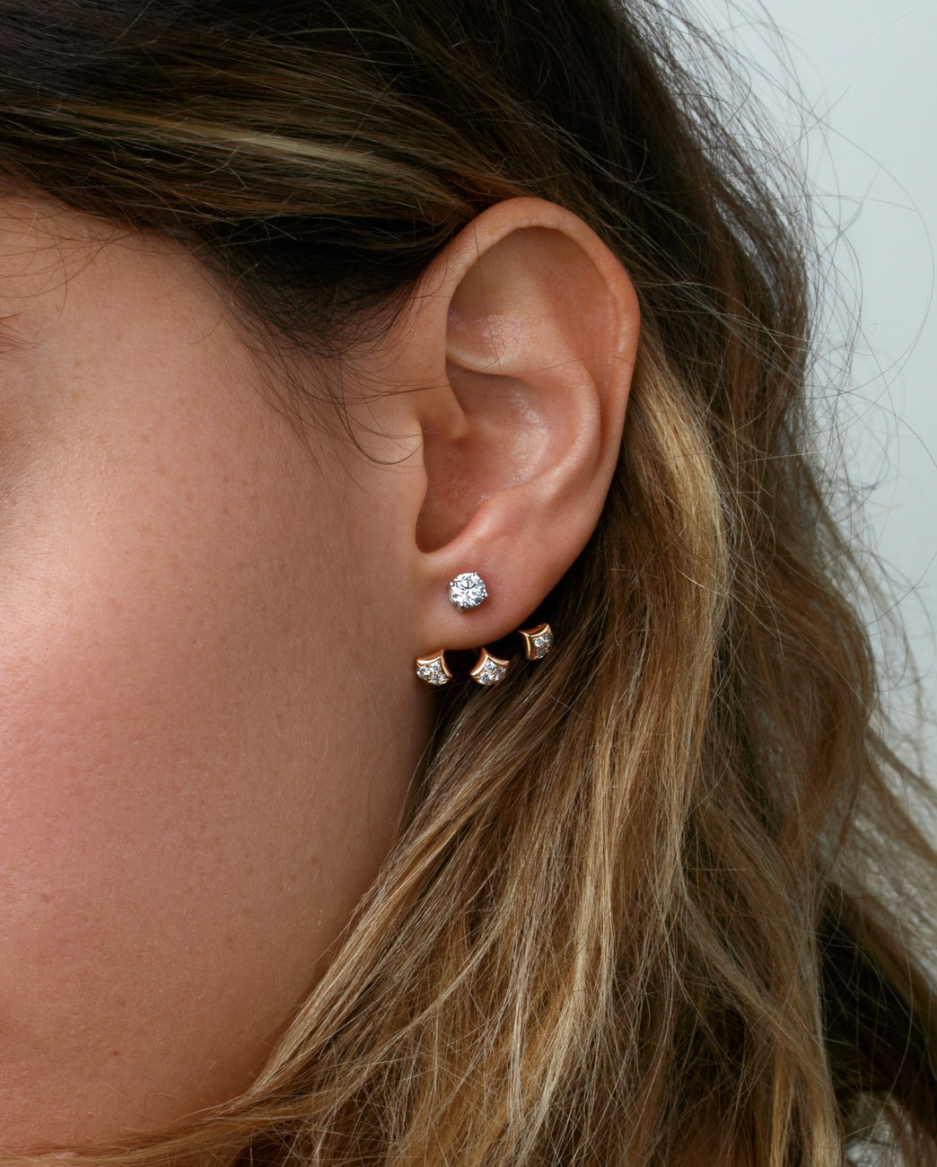 Motifs d'oreilles 3 écailles sous le lobe Ocean Beauty - Barth Monte-Carlo