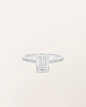 Bague The One, diamant taille Émeraude de 2 carats