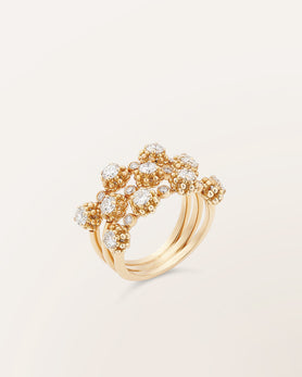 Bague trois anneaux micros Oursins