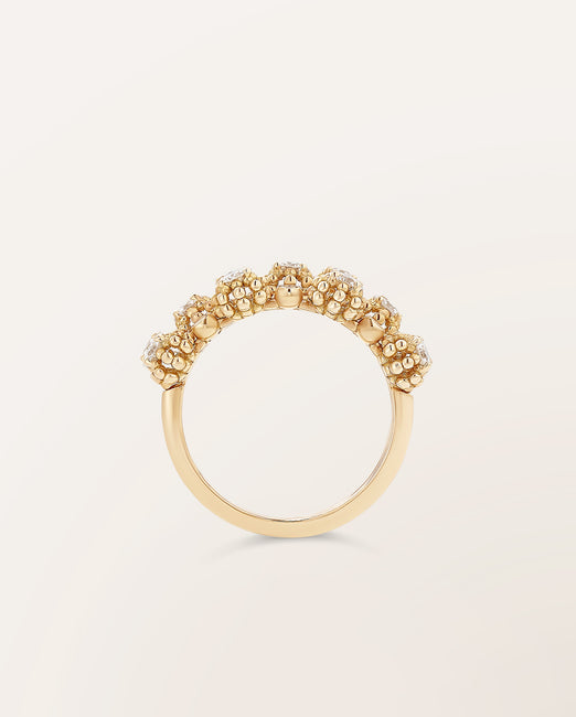 Bague trois anneaux micros Oursins - Barth Monte-Carlo