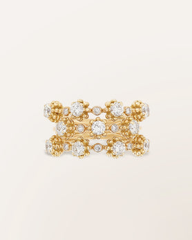 Bague trois anneaux micros Oursins