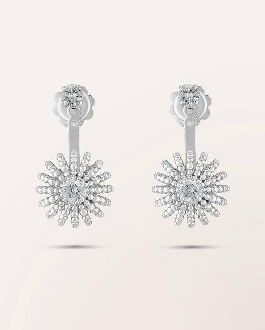 Boucles d'oreilles amovibles diamants Oursin - Barth Monte-Carlo