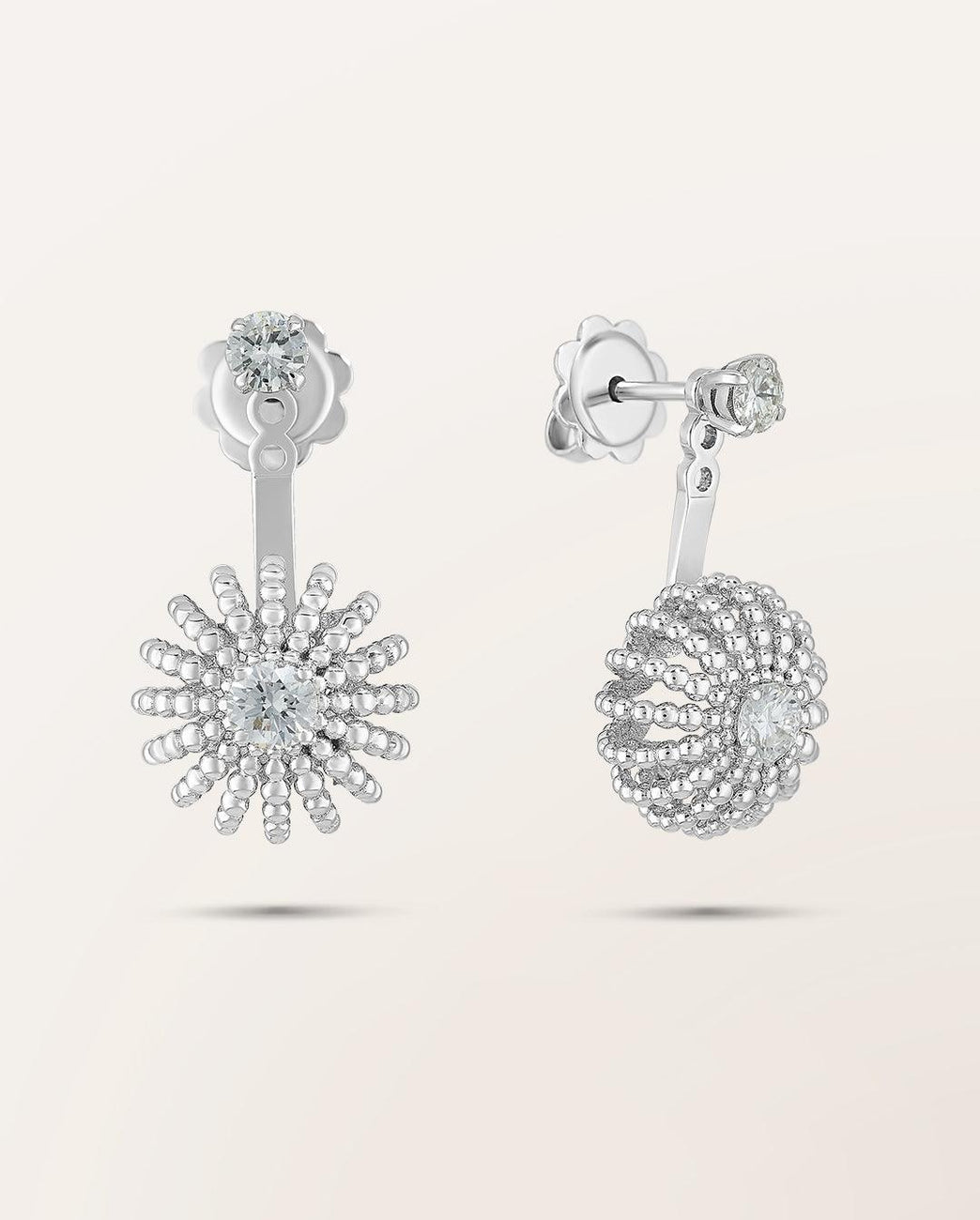 Boucles d'oreilles amovibles diamants Oursin - Barth Monte-Carlo