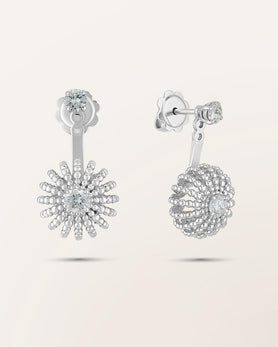 Boucles d'oreilles amovibles diamants Oursin