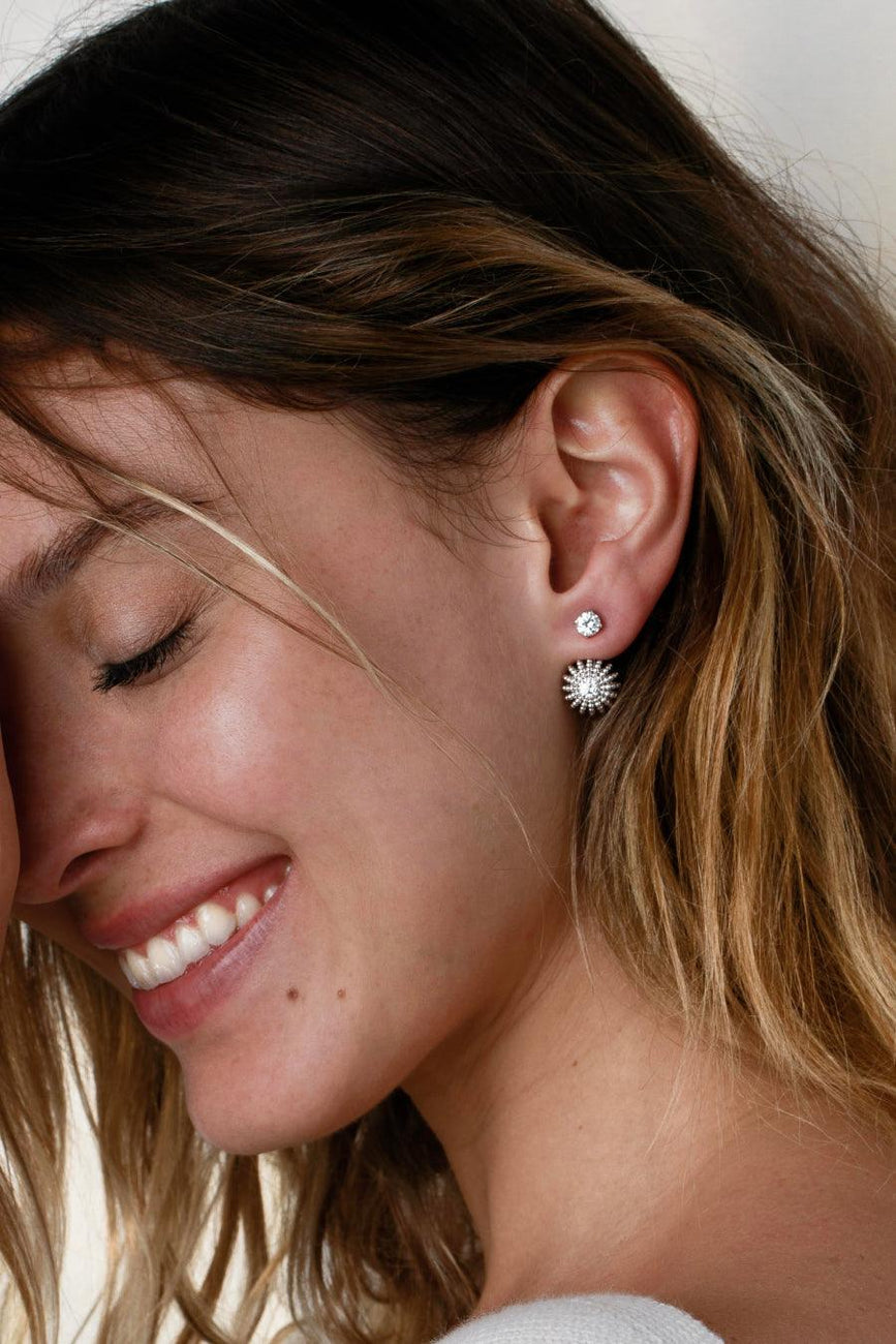 Boucles d'oreilles amovibles diamants Oursin - Barth Monte-Carlo