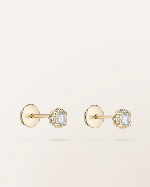 Puces d'oreilles diamants Oursin - Barth Monte-Carlo