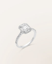 Bague Étincelle 1 ct taille émeraude
